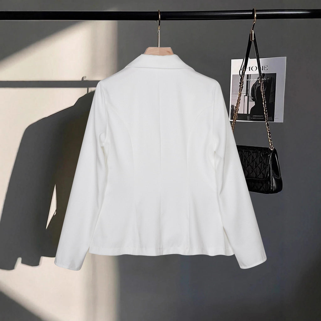 New Springautumn High-end Double-breasted Cropped Blazer