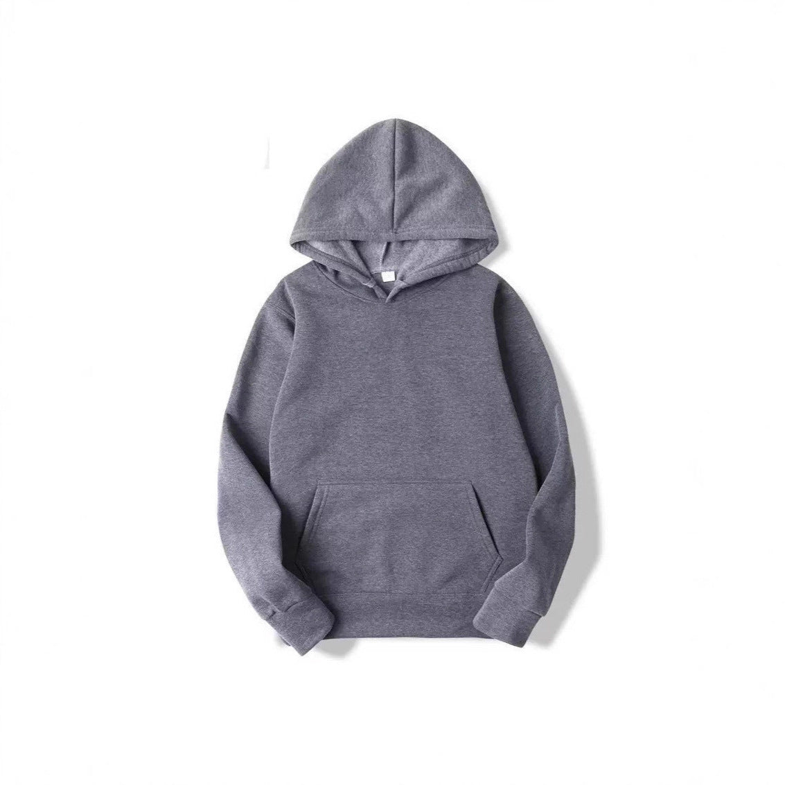 AutumnWinter Fleece Solid-Color Hoodie Same Style As Loose-Fit Casual Sports Hoodie For Couples