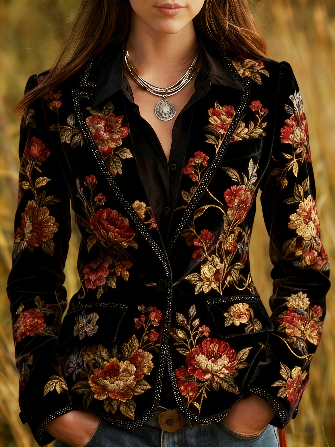 Casual Retro Stand Collar Coat