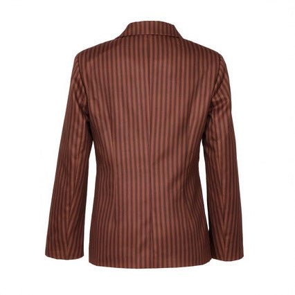 Women's SpringAutumn New Arrival Loose-Fit Retro Striped Blazer Jacket