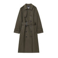 Women's Long Graceful And Fashionable Double Breasted Trench Coat