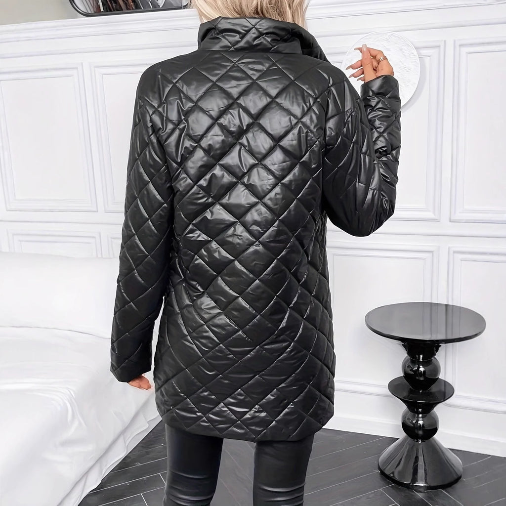 Women's Long Cotton Coat For Autumn And Winter Warmth