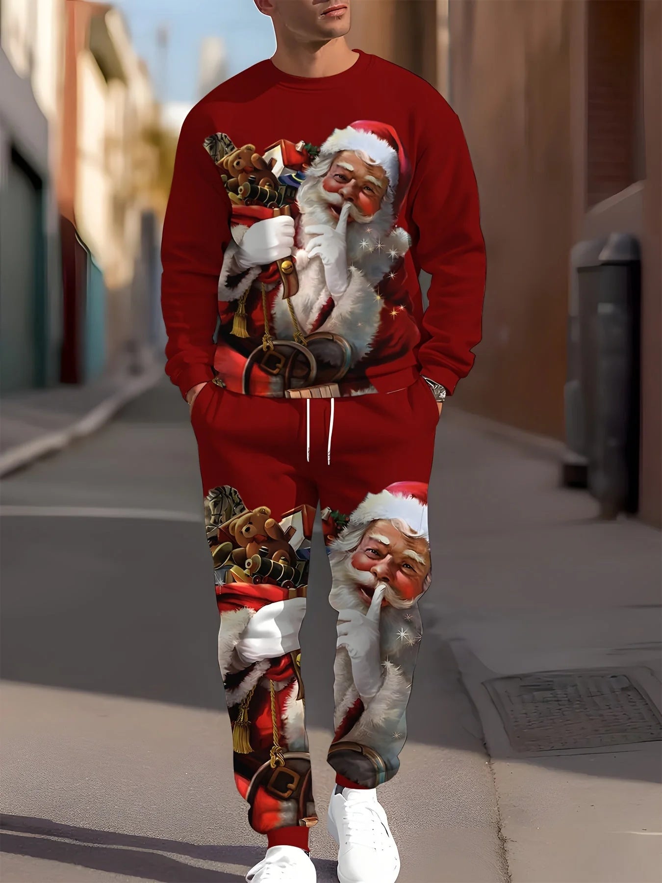 Fashionable Sporty Long-sleeve Pullover Hoodie Set