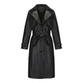 Women's Long, Loose-fit Classic Trench Coat With A Lapel And Belt