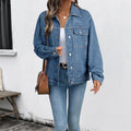 Women's Loose Casual Button Versatile Denim Jacket