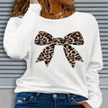 New Women's Casual Long-sleeve Crew-neck Top With Printed Design