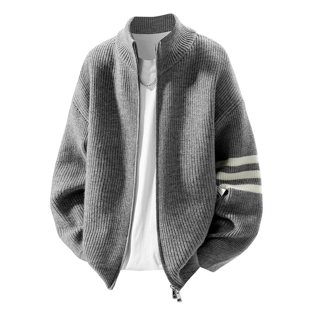 Three-needle Knit Sweater Men's Cardigan Jacket