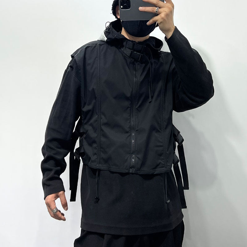 Men's Loose Hooded Work Jacket