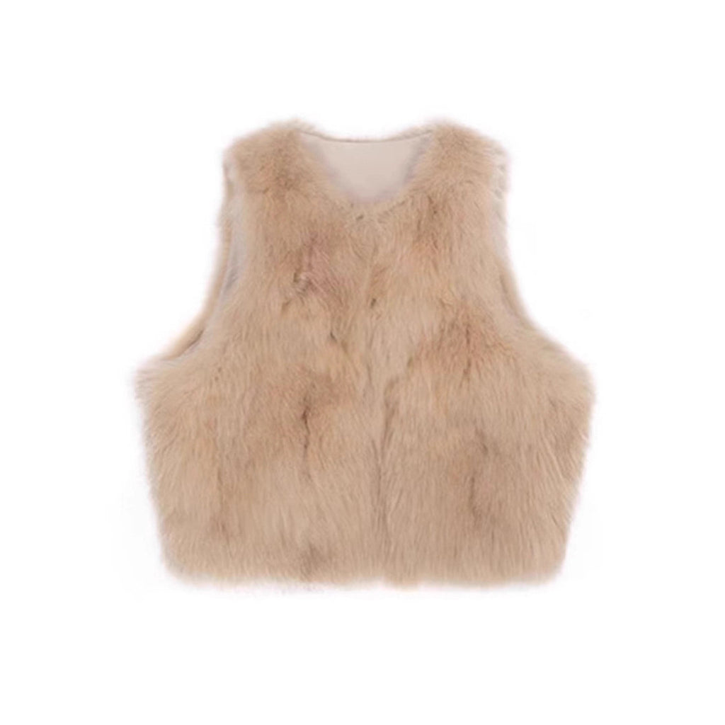 Women's Fashion Short Fluffy Vest Coat