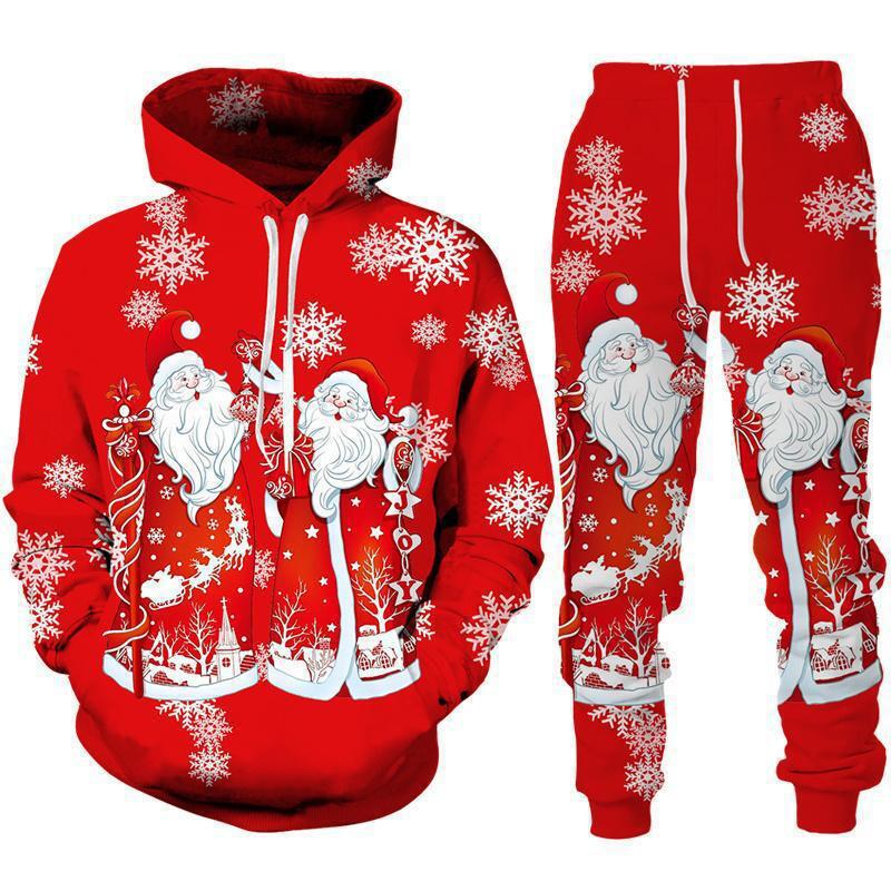 Fashionable Sporty Long-sleeve Pullover Hoodie Set