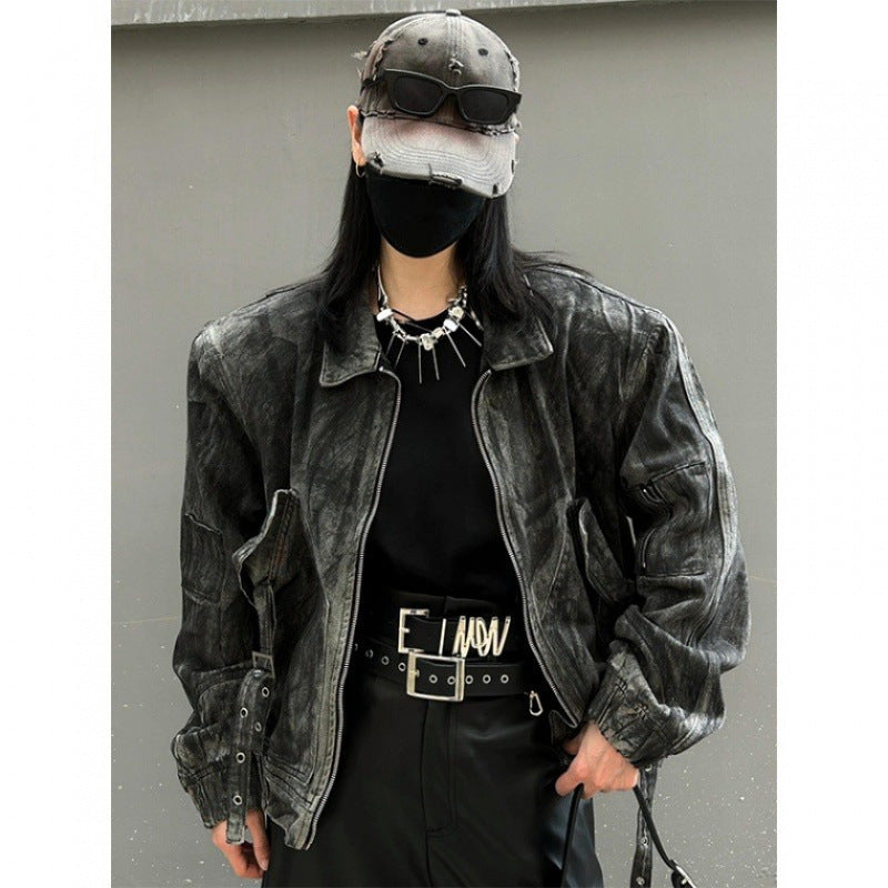 Vintage Distressed Men's And Women's Denim Jacket