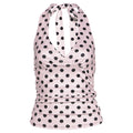Sexy Black Polka-Dot Printed All-Match Backless V-Neck Halter Neck Bodycon Tank Top