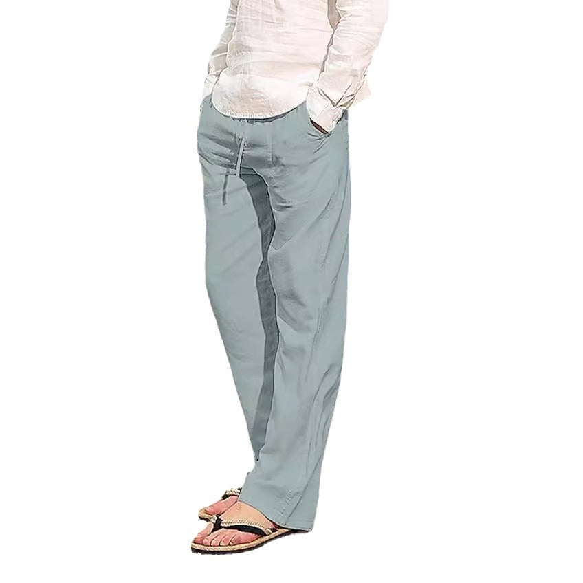 Men's Solid-color Lightweight Casual Loose-fitting Versatile Trousers